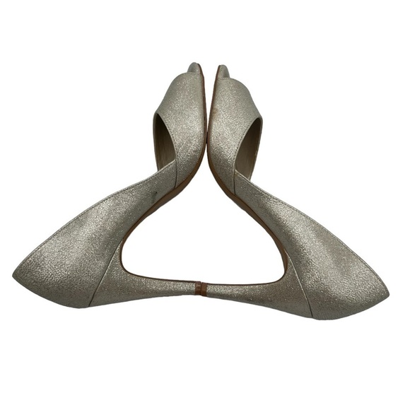 Kelly & Katie Gold Silver Sparkle Tibalt Peep Toe Heels Size 7 Women’s - Picture 5 of 8